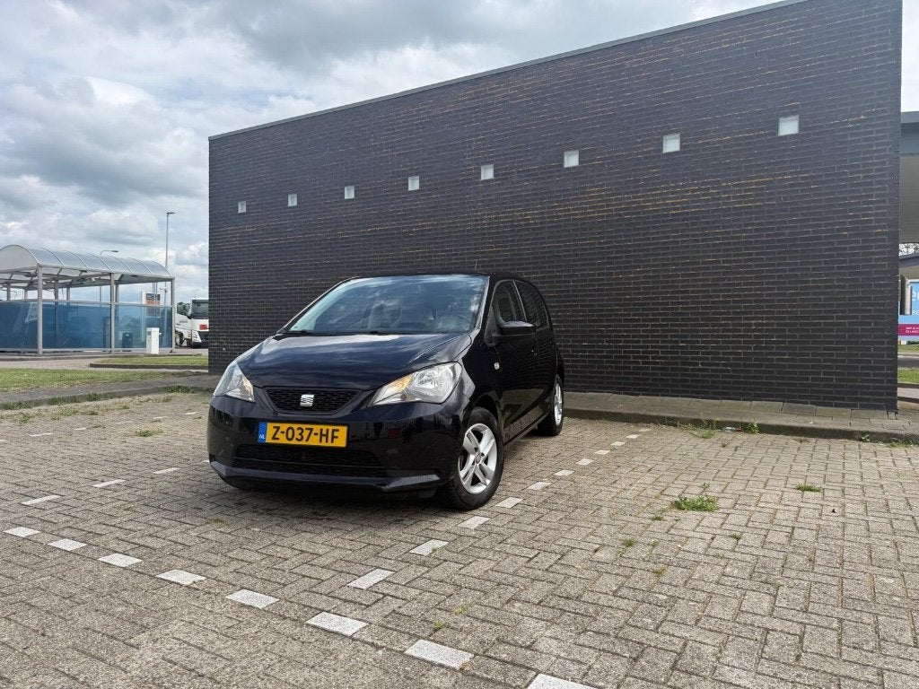 Seat Mii 1.0 44KW 2013 Zwart 5 deurs Airco, Voorwielaandrijving, 4 stoelen, Mii, Zwart