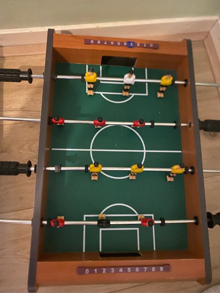 Mini Tafelvoetbalspel - Compact en Draagbaar, Ophalen of Verzenden, Gebruikt