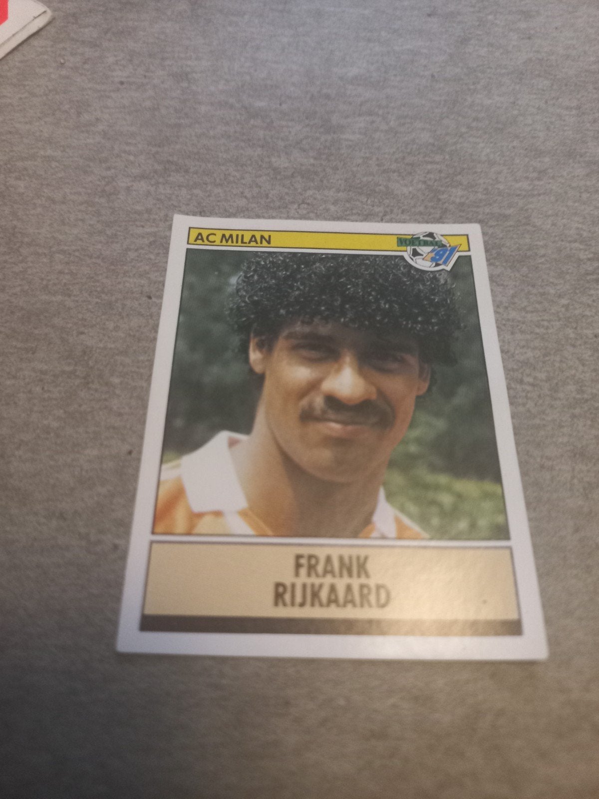 Frank Rijkaard Panini Voetbal 91 Sticker AC Milan, Ophalen of Verzenden, Zo goed als nieuw