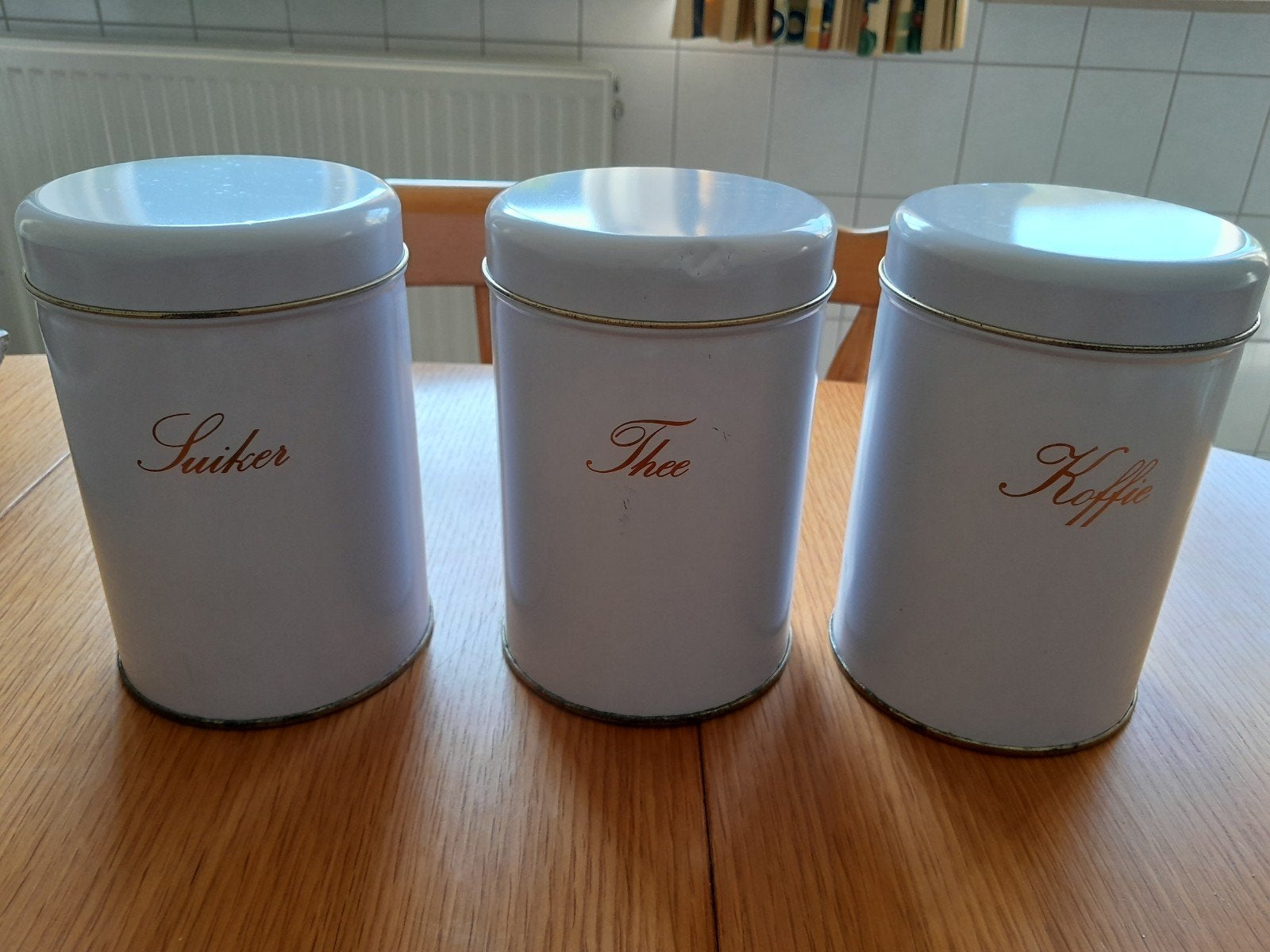 3 bewaar blikken, Huis en Inrichting, Ophalen of Verzenden, Zo goed als nieuw, Overige materialen, Overige stijlen