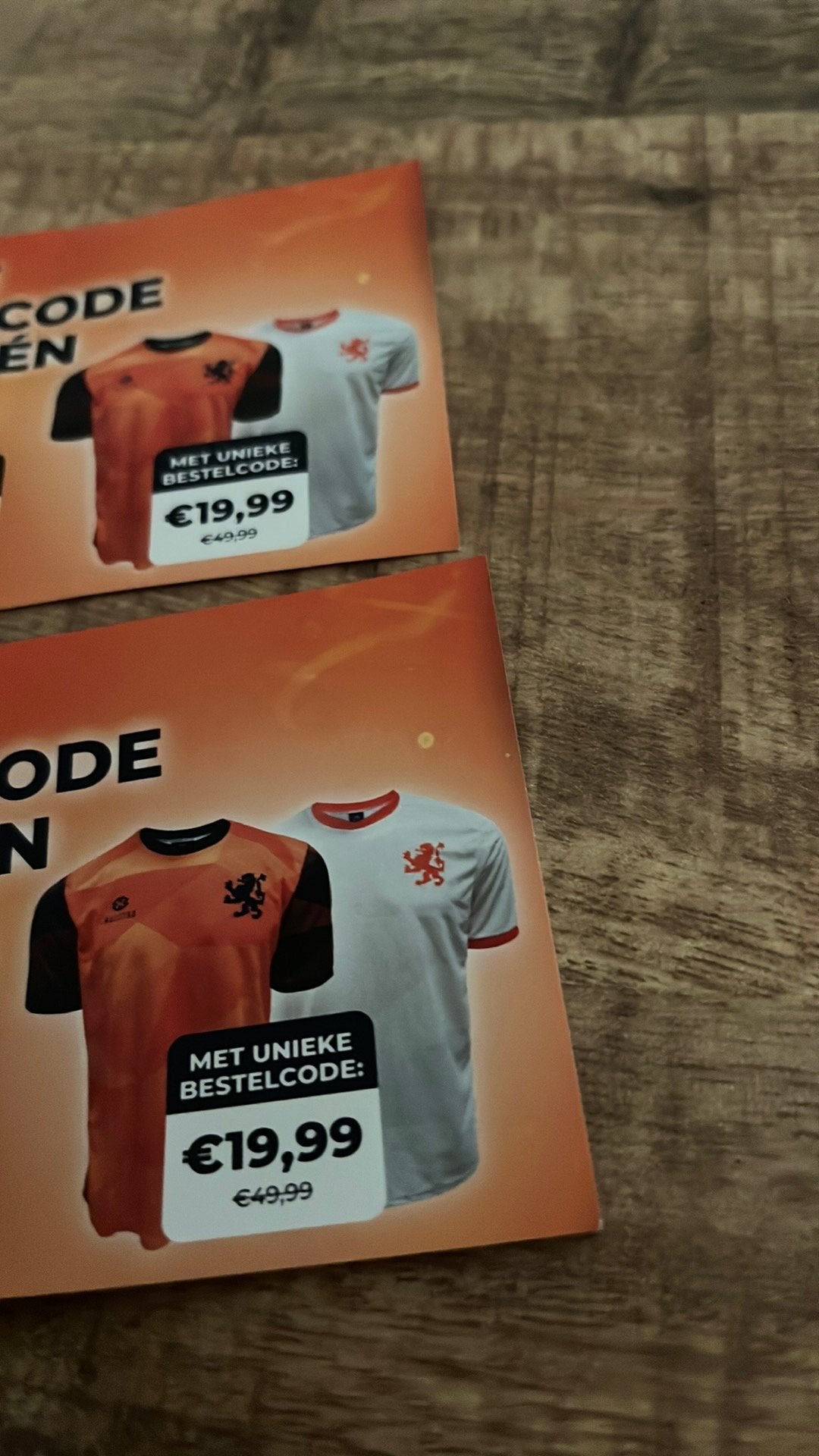 Jumbo NL shirt, 2 codes, Eén persoon, Kortingsbon