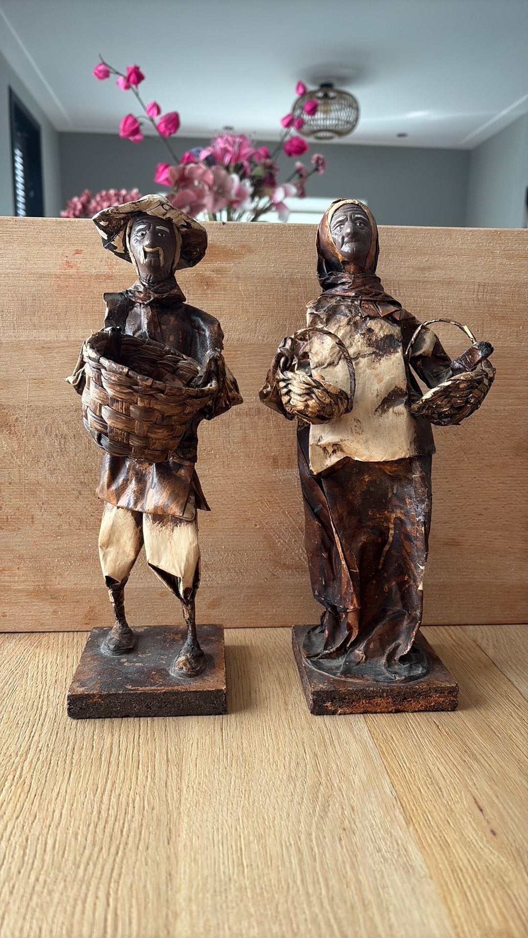 Set 2 mexicaanse papier-maché poppen, Ophalen of Verzenden