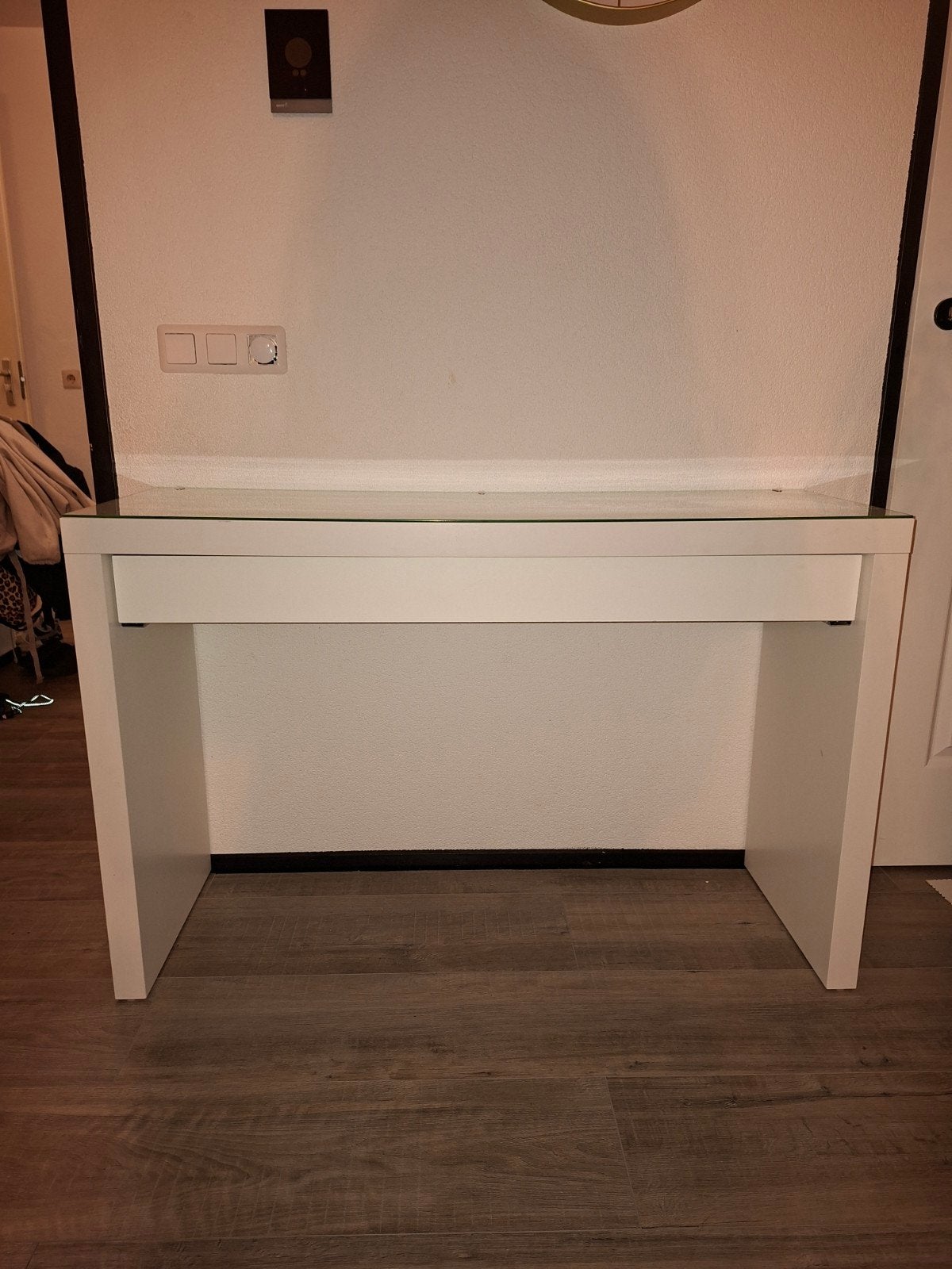 IKEA MALM Toilettafel Wit 120x41 cm, Ophalen, Gebruikt, Hout, 100 tot 150 cm