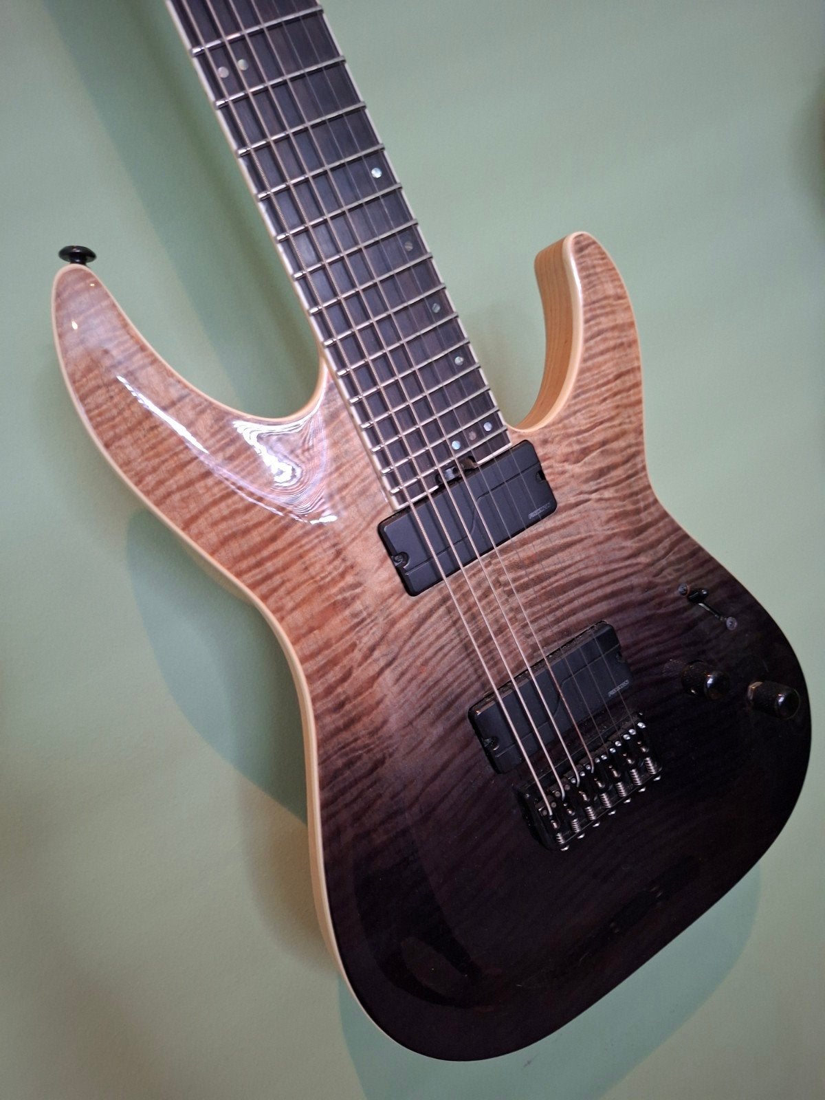 Schecter C-7 SLS Elite - Black Fade Burst, Ophalen, Zo goed als nieuw, Solid body, Overige merken