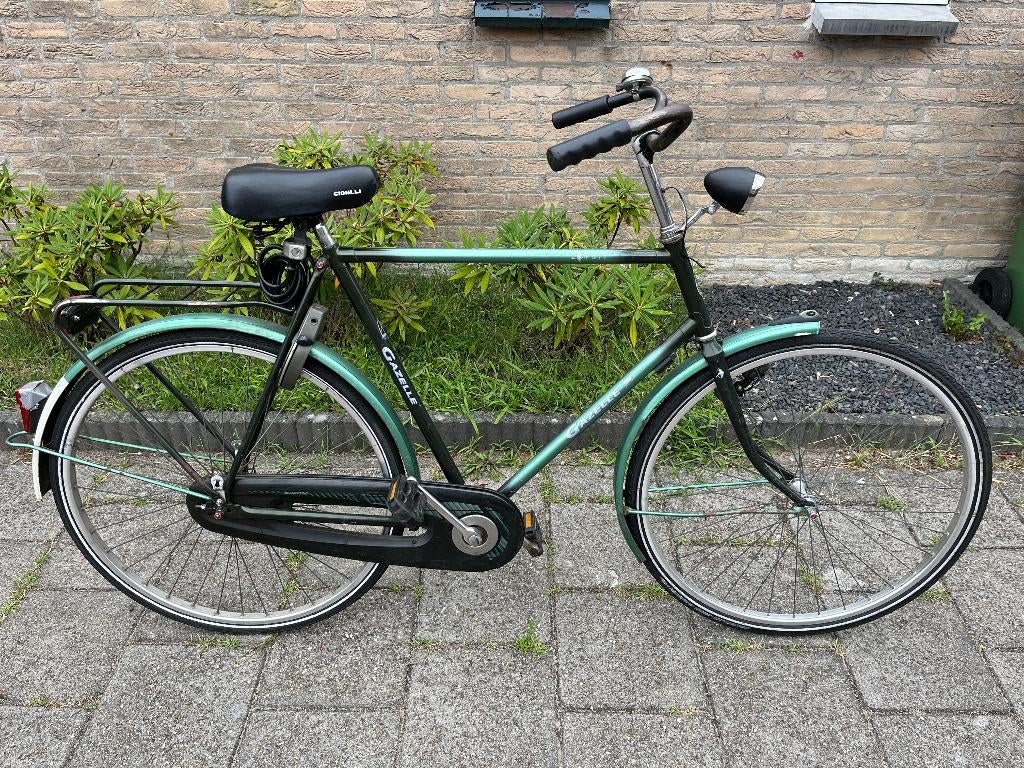 Gazelle herenfiets (gebroken achtervelg), Fietsen en Brommers, Fietsen | Heren | Herenfietsen, Ophalen, Terugtraprem, Gebruikt