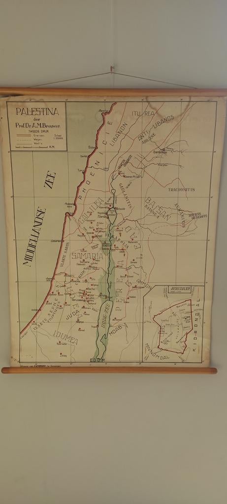 Kaart van Palestina., Ophalen of Verzenden, Aardrijkskunde