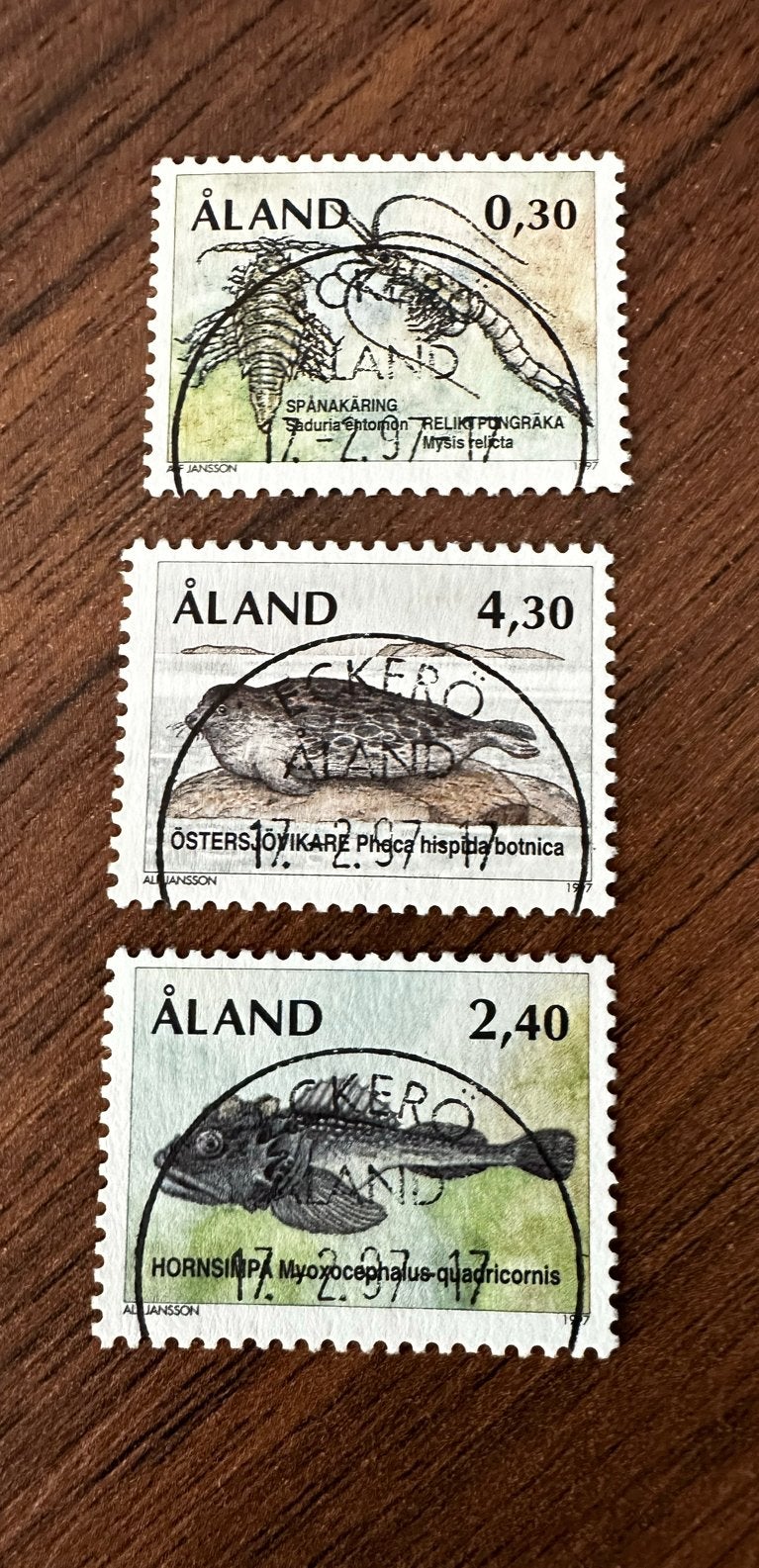 Aland 1997 Dieren - Vissen zeehonden (Gestempeld), Ophalen of Verzenden, Finland, Gestempeld