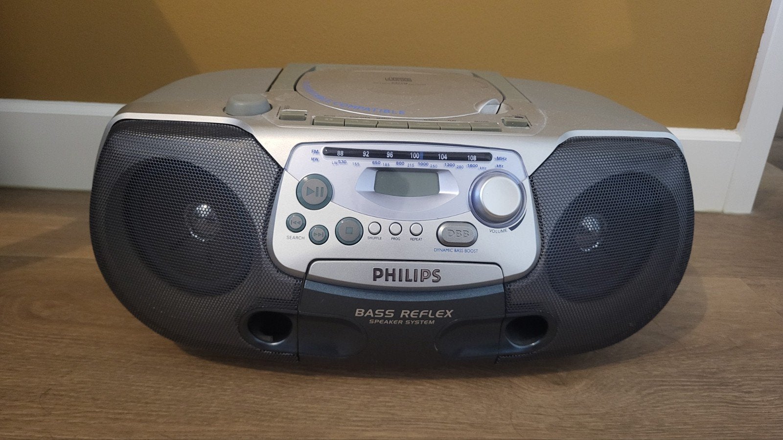 Philips AZ1220 CD Radio Cassette Recorder Boombox, Philips, Gebruikt, Draagbaar, Ophalen of Verzenden