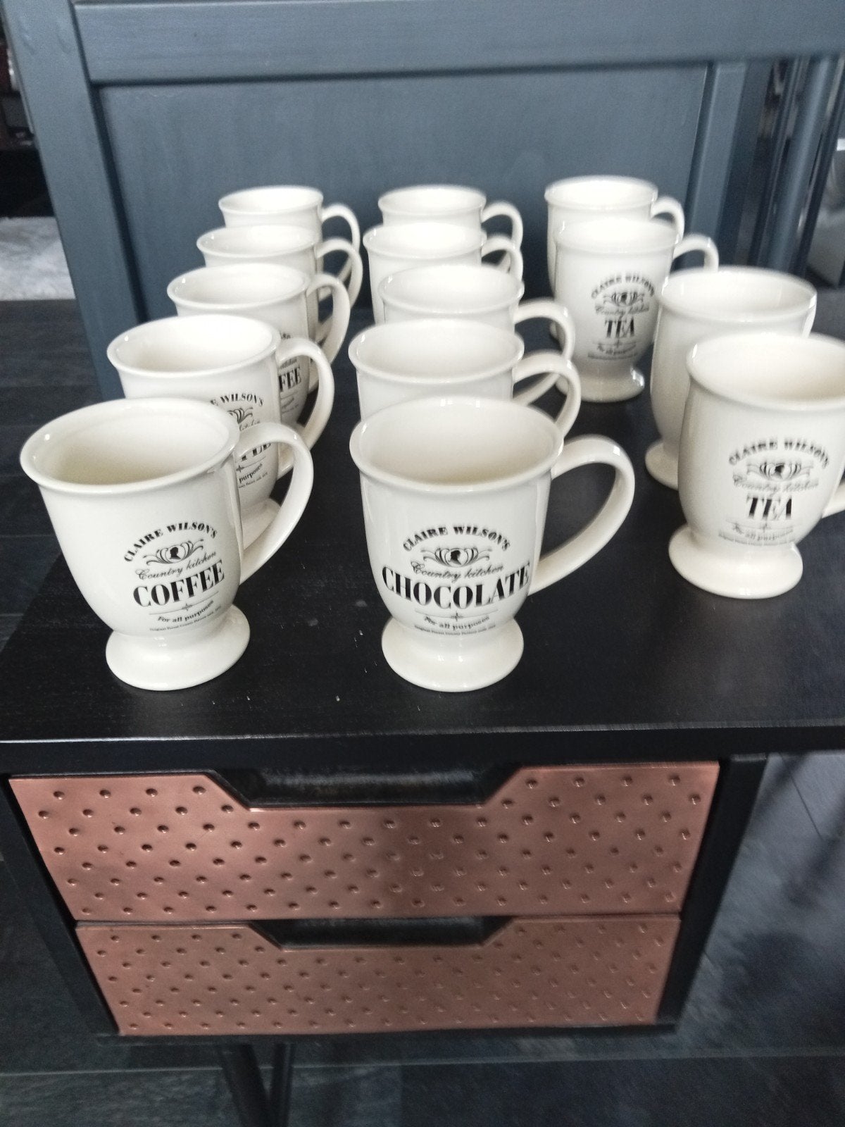 Claire wilson's bekers, Huis en Inrichting, Keuken | Servies, Keramiek, Ophalen of Verzenden, Zo goed als nieuw, Overige stijlen