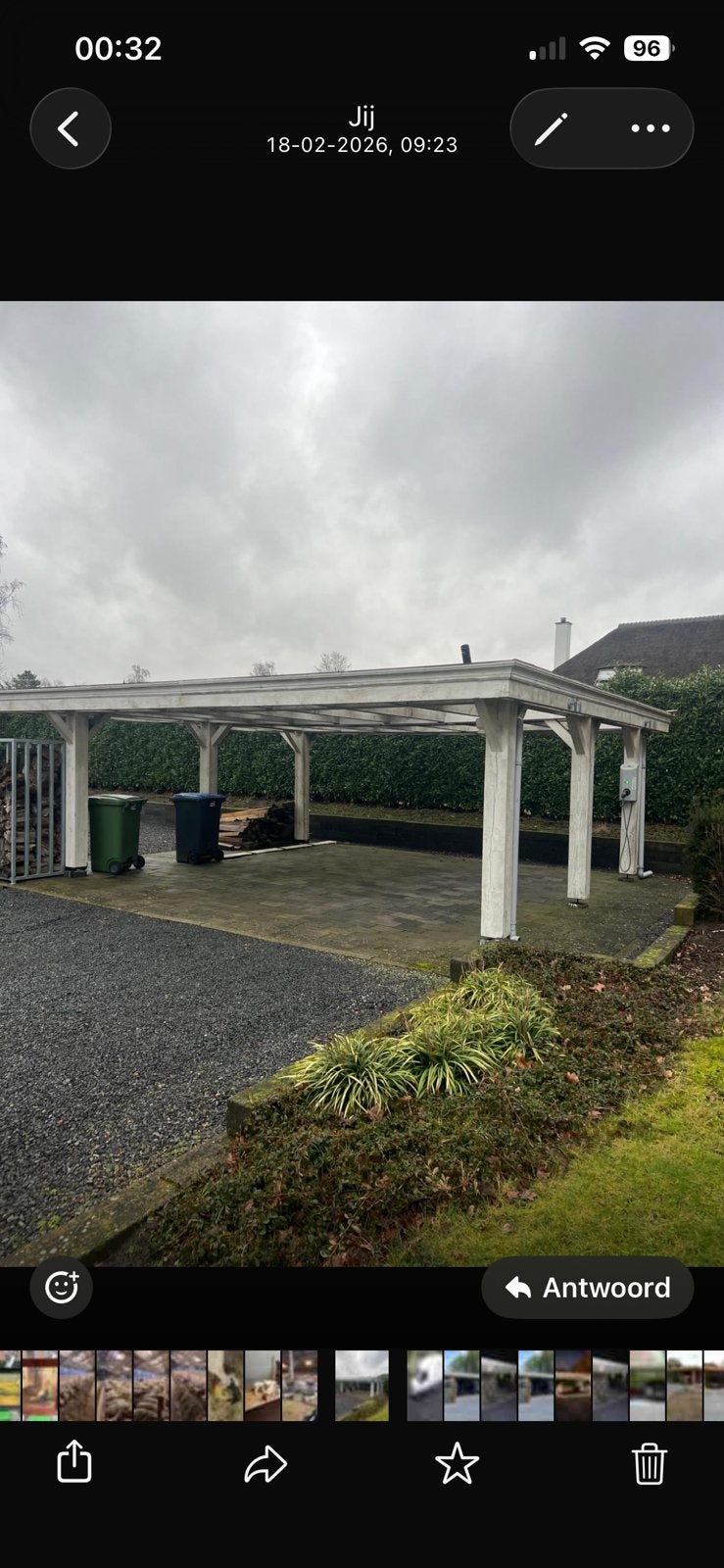 Degelijke carport, Schuur, Ophalen of Verzenden, Zo goed als nieuw, Zonder ramen