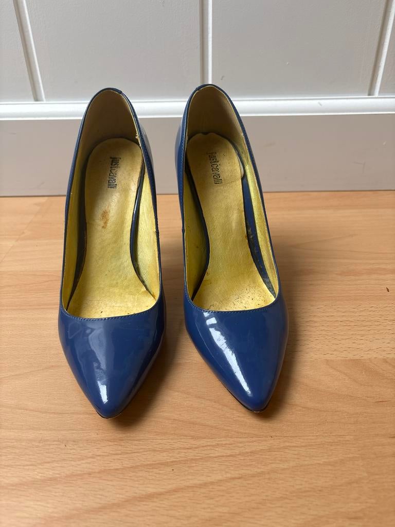 Just Cavalli Pumps - Blauw Lakleer, Ophalen of Verzenden, Gedragen, Blauw, Pumps
