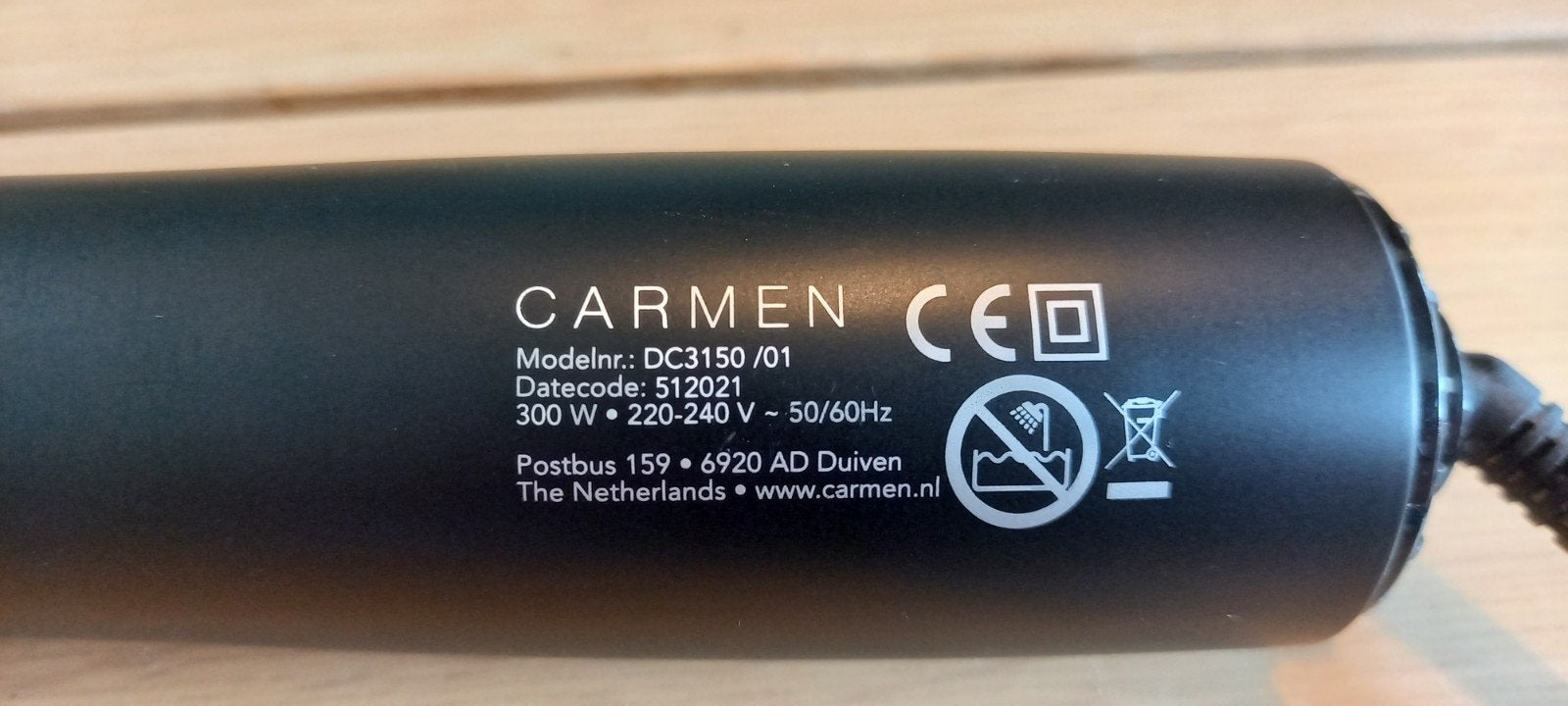 Carmen DC3150/01 Warme luchtborstel - Zo goed als nieuw, Ophalen of Verzenden, Zo goed als nieuw, Haarverzorging