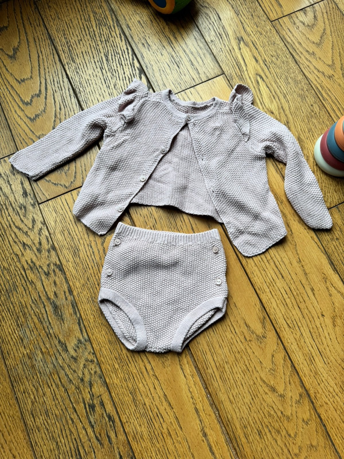 Zara Roze Gebreide Set voor Baby's (1-3 maanden), Ophalen of Verzenden, Zo goed als nieuw, Meisje