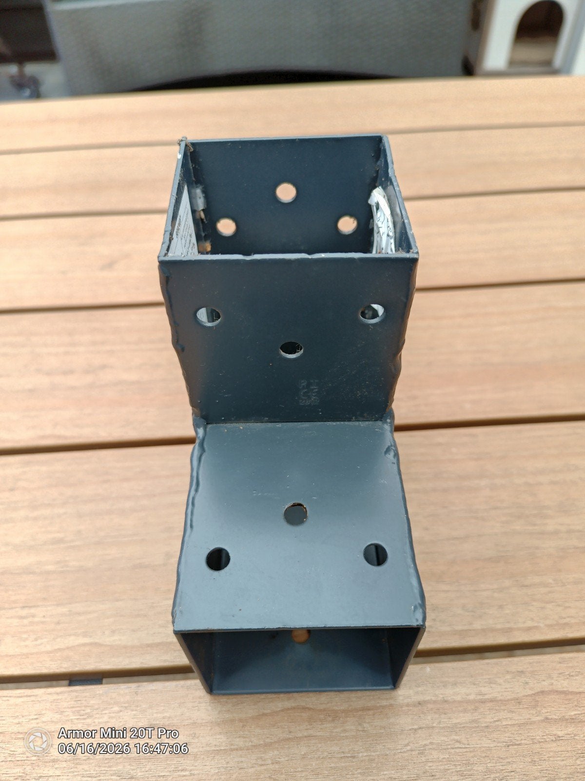Paalverbinder 7x7 cm Antraciet, Ophalen, Zo goed als nieuw