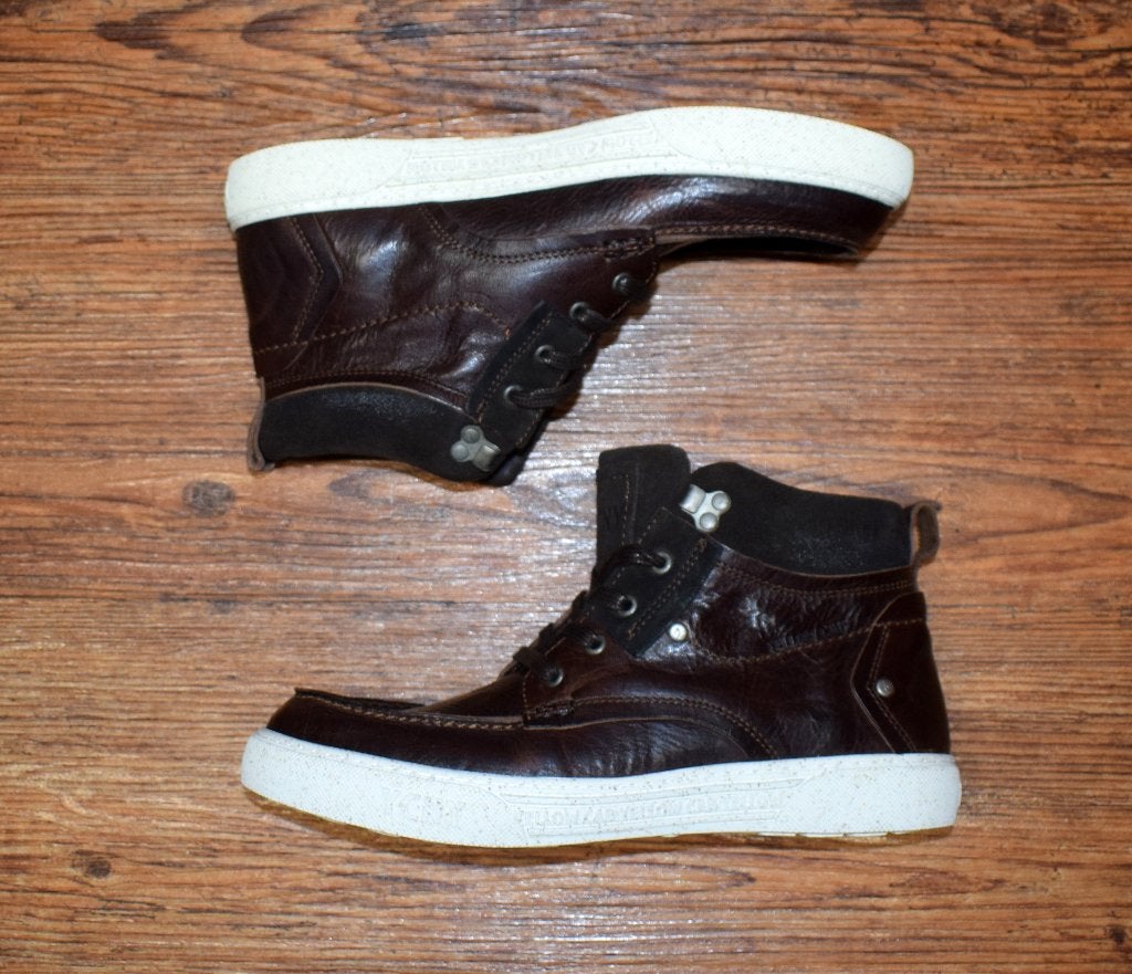 YELLOW CAB - leren halfhoge Load boots Dk Brown - maat 41, Bruin, Boots, Nieuw, Ophalen of Verzenden