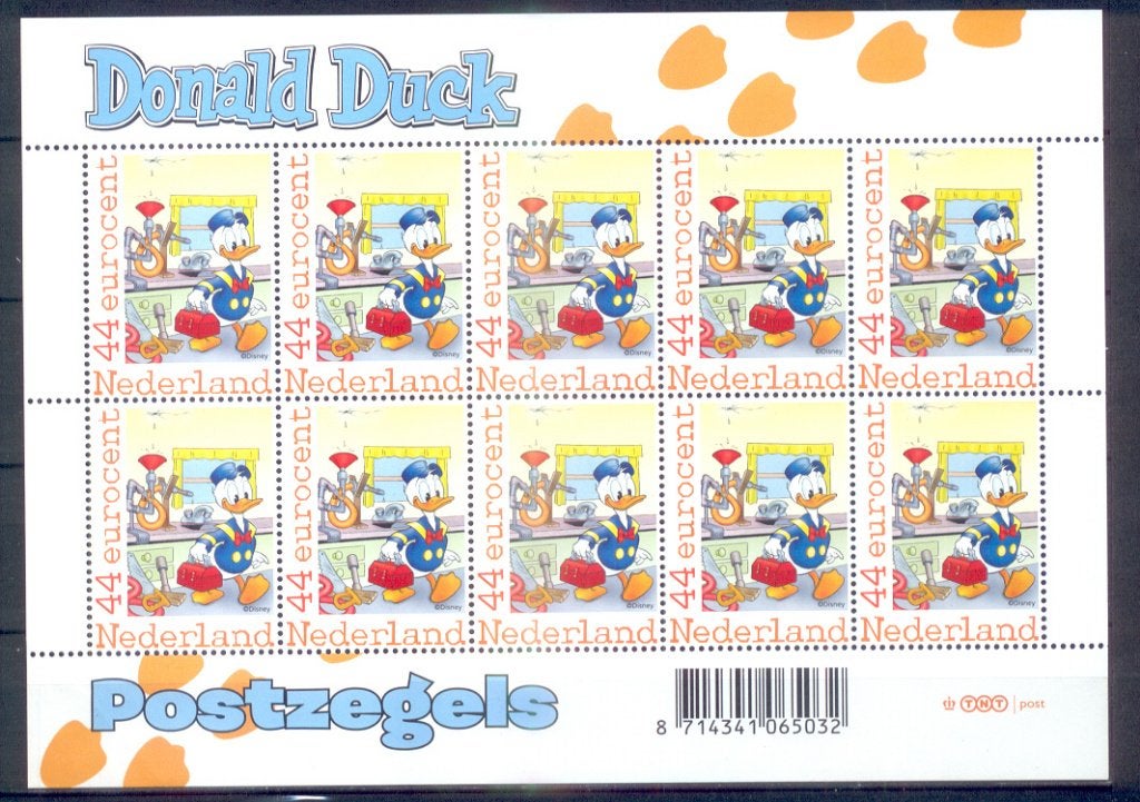 vel persoonlijke zegels postfris donald duck, Postzegels en Munten, Postzegels | Nederland, Ophalen of Verzenden, Na 1940, Postfris