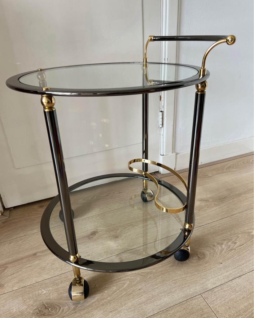 Vintage Barcart Chroom, Huis en Inrichting, Ophalen, Zo goed als nieuw