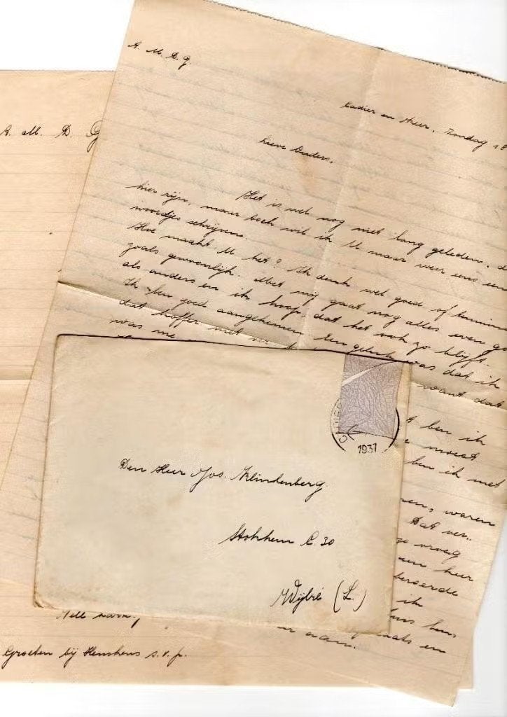 Brief Cadier en Keer Klinkenberg Wijlre 1937, Ophalen of Verzenden, Zo goed als nieuw
