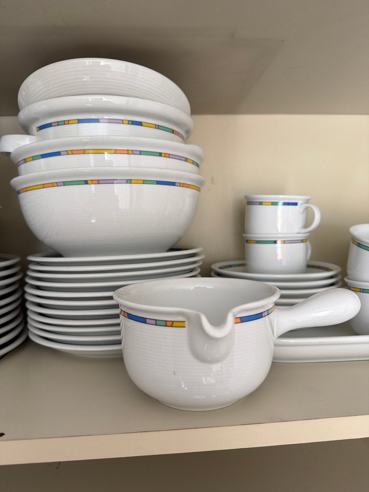 Thomas Germany servies - Trend Surf line kleurrijke ran, Ophalen, Overige merken, Zo goed als nieuw, Modern