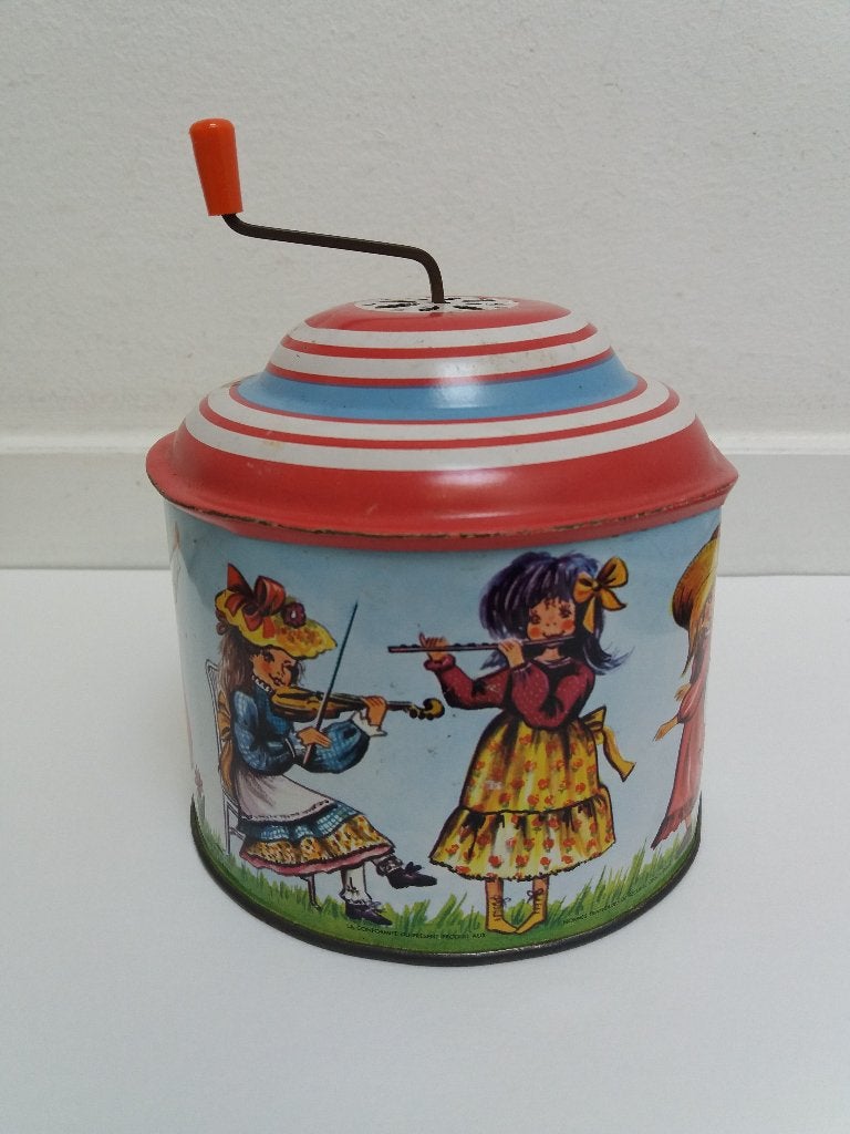 vintage lorenz bolz zirndorf blikken muziekdoos uit 1984, Verzenden