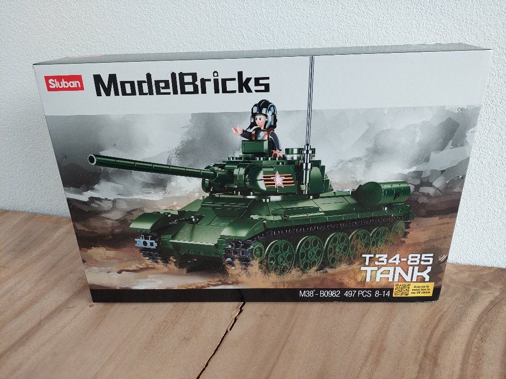 Sluban T34-85 leger tank nieuw, Sluban, Nieuw, Ophalen of Verzenden, Sluban