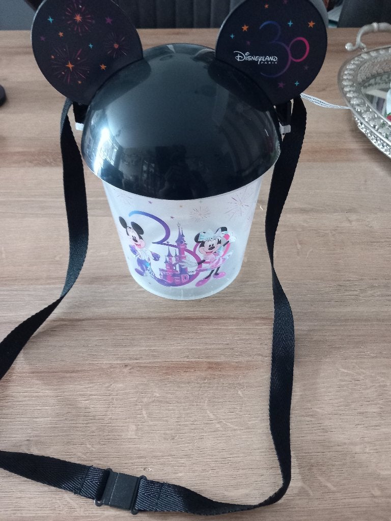 Disneyland Parijs popcorn bucket 30 jarig bestaan, Verzamelen, Disney, Ophalen of Verzenden, Mickey Mouse, Zo goed als nieuw, Overige typen