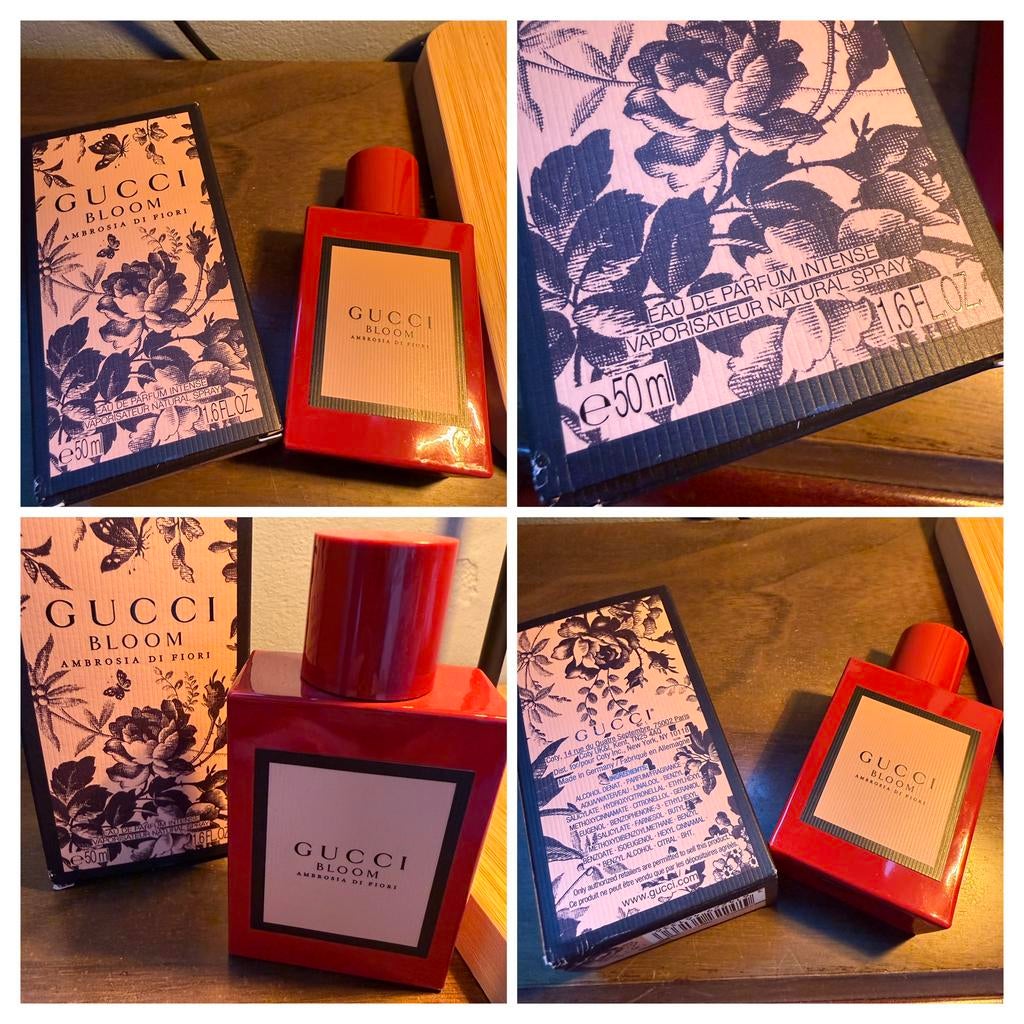 GUCCI eau de parfum Ambrosia di Fiori 50 ml lege fles, Ophalen of Verzenden, Zo goed als nieuw, Parfumfles