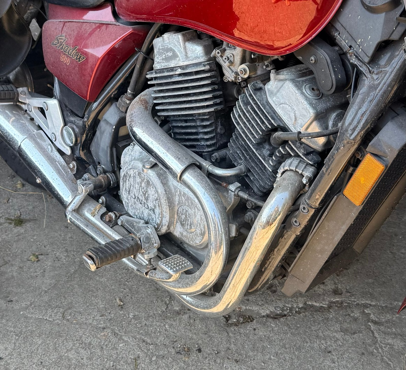 Honda 500cc motorblok, Ophalen, Gebruikt