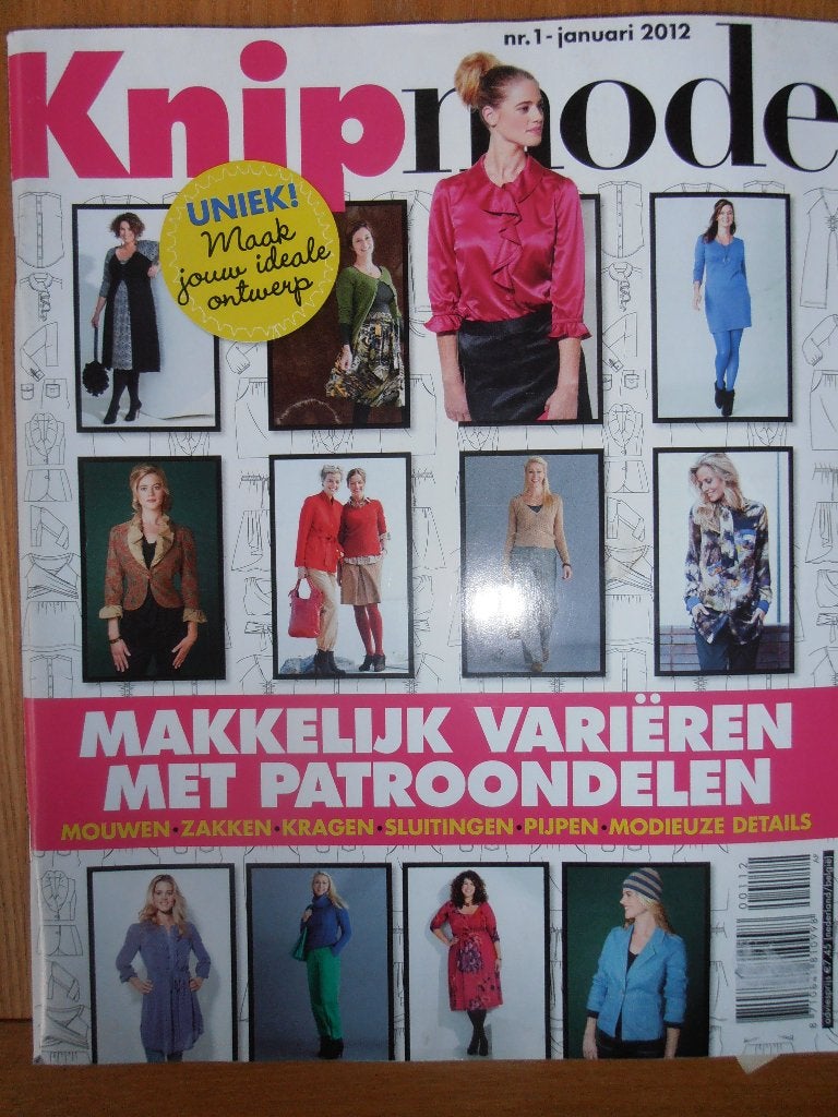 Knipmode januari 2012 maak je ideale ontwerp, Ophalen of Verzenden, Zo goed als nieuw, Vrouw, Knipmode