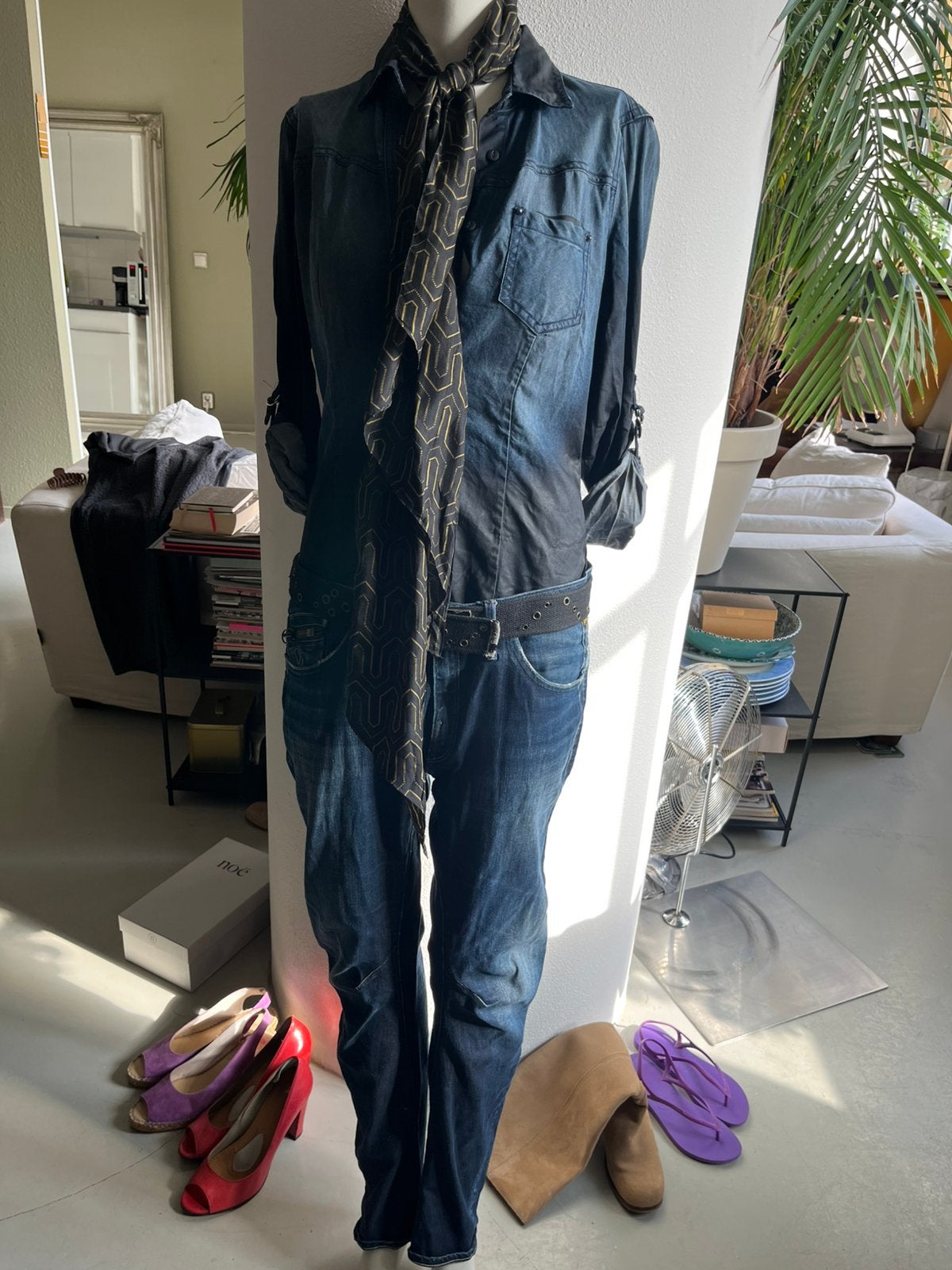 Denim shirt , jeans, jurkjes!, Maat 38/40 (M), Ophalen of Verzenden, Zo goed als nieuw, Knielengte