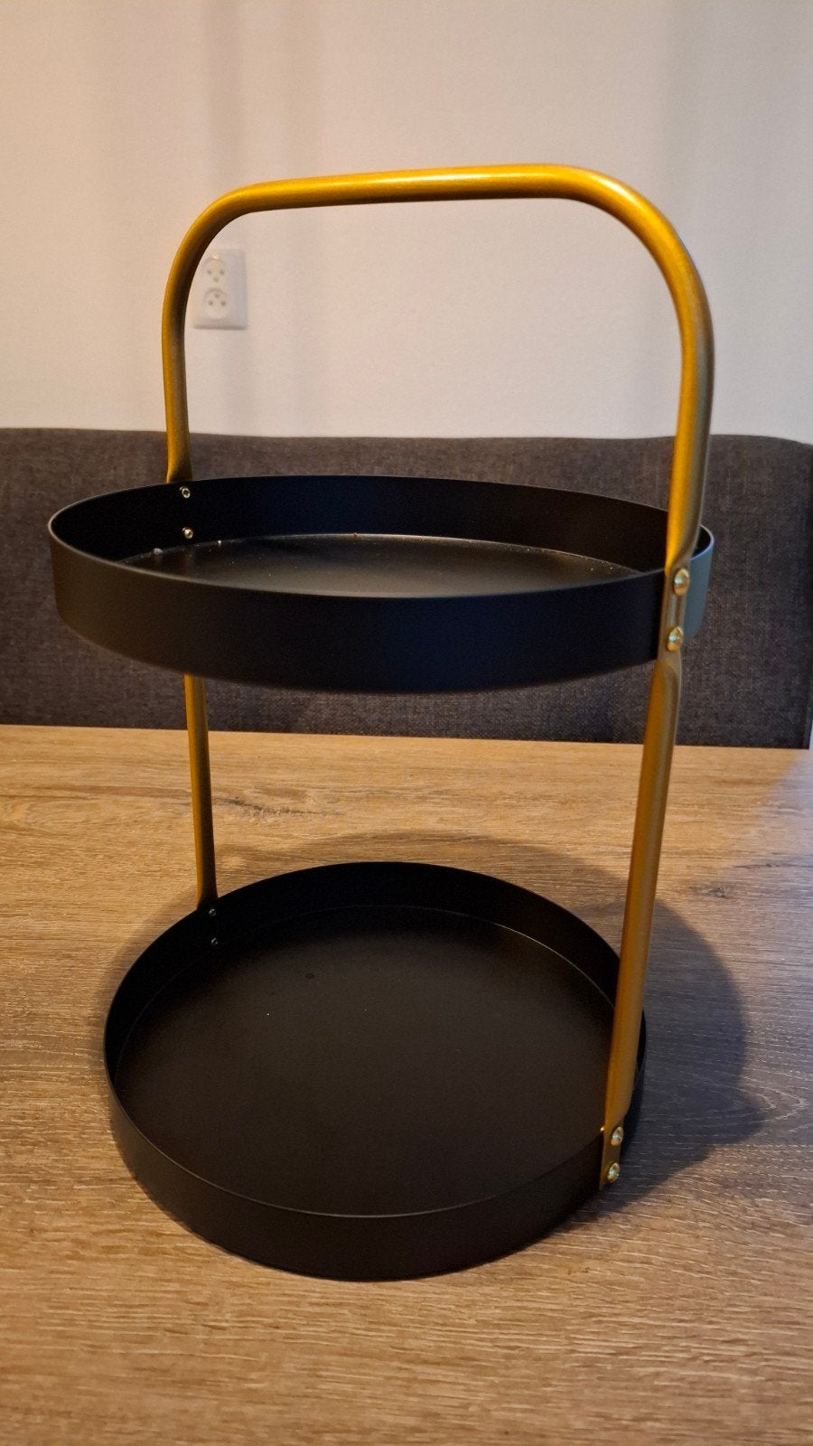 Elegante etagère met gouden details - 20x28 cm, Ophalen of Verzenden, Zo goed als nieuw, Goud, Metaal
