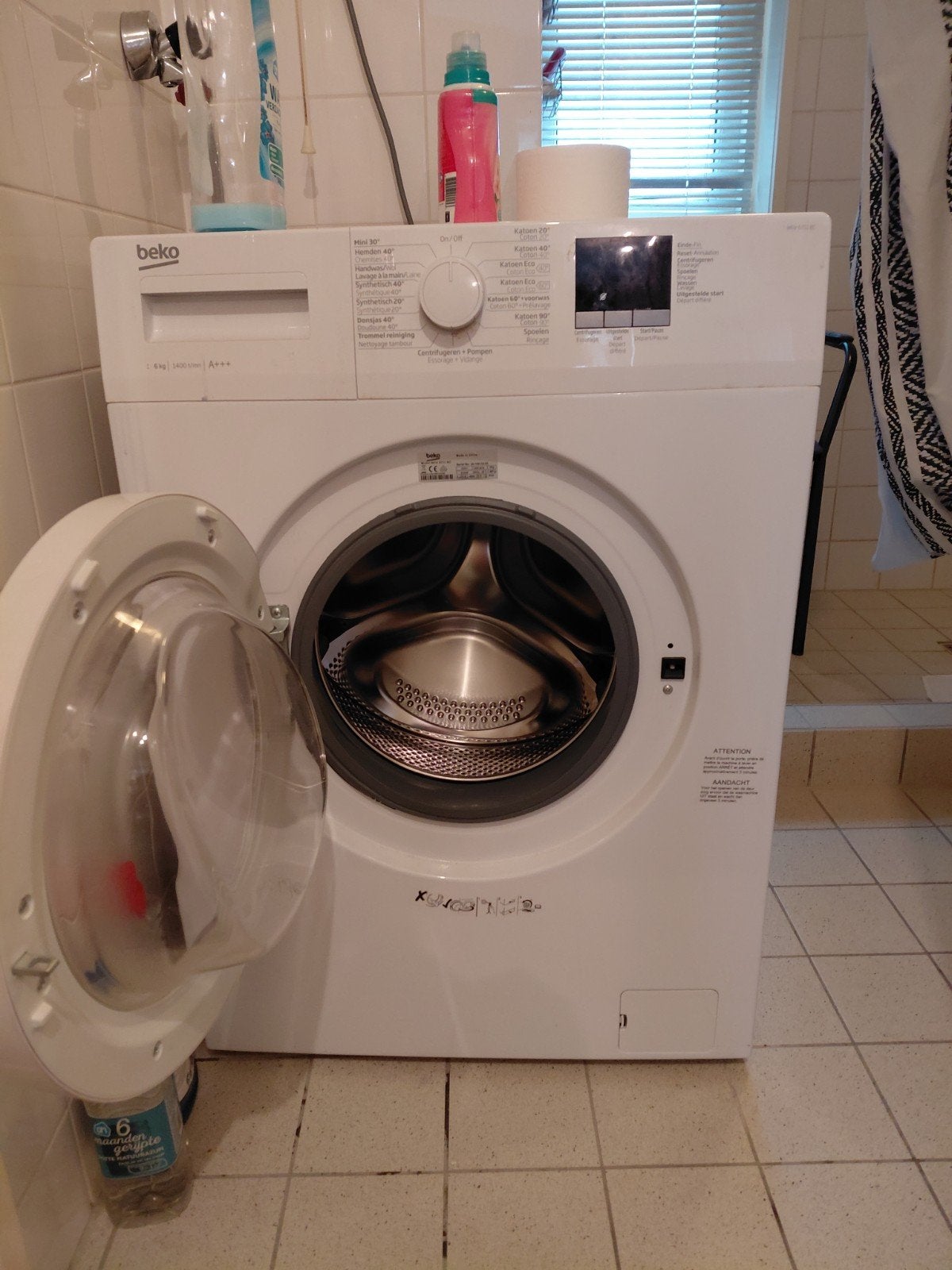 Beko Wasmachine 7kg, Gebruikt, Voorlader, 85 tot 90 cm, Ophalen