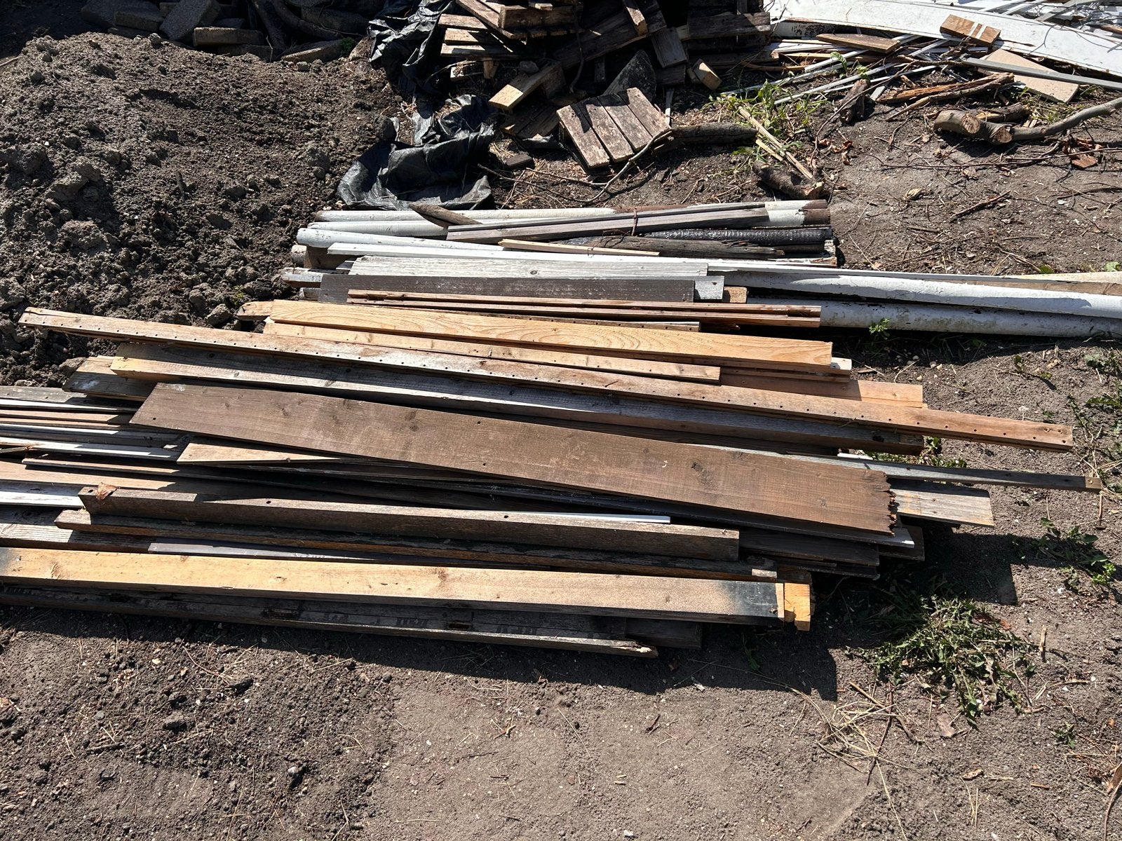 Diverse partij gebruikt hout en planken, Doe-het-zelf en Verbouw, Hout en Planken, Ophalen, Gebruikt, Balk, Overige houtsoorten