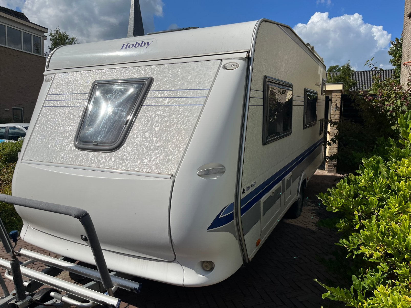 Hobby 500 KMFe, heerlijke gezinscaravan, Caravans en Kamperen, Caravans, Hobby, Frans bed, Kachel, Treinzit
