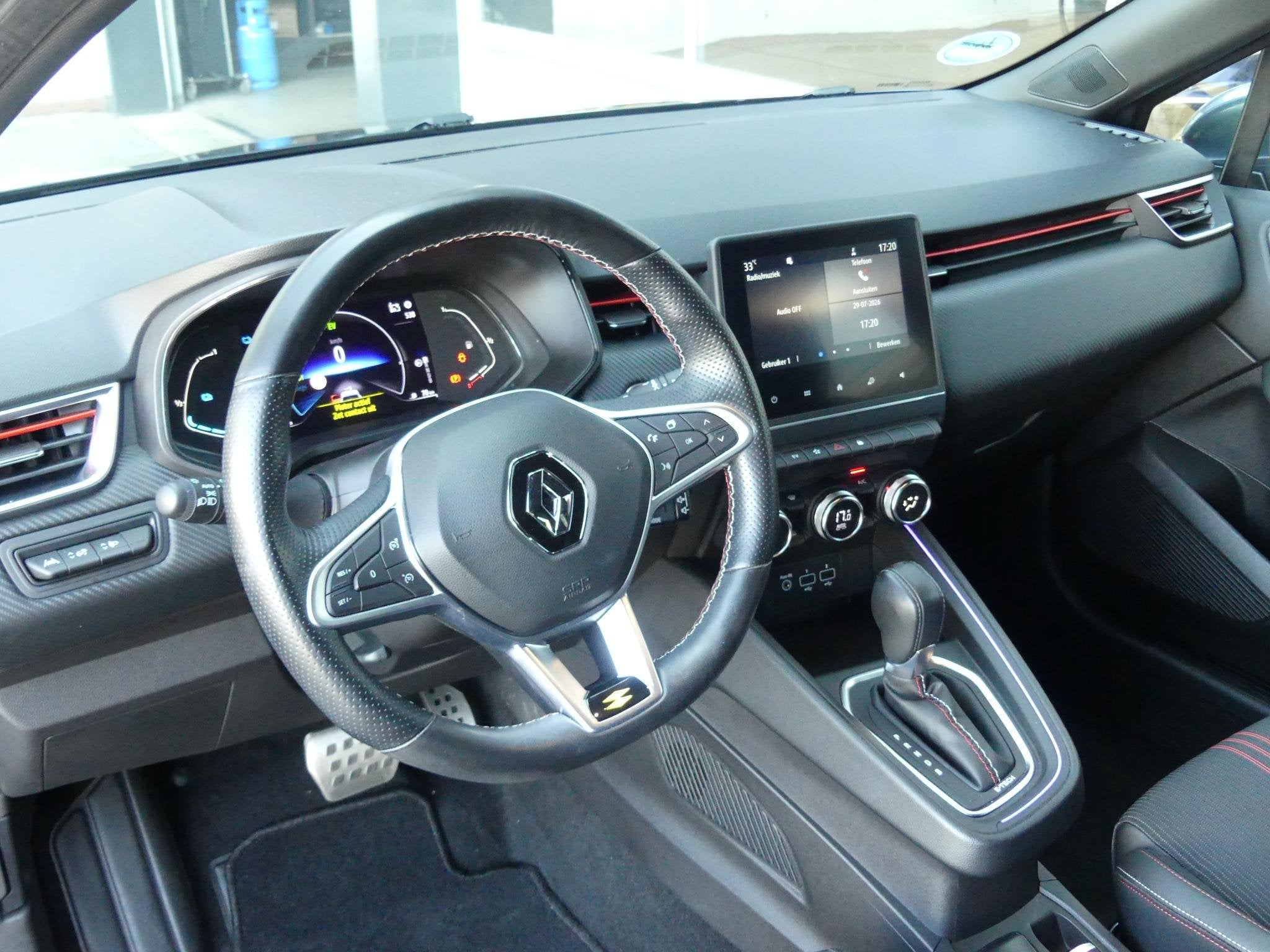 Renault Clio 1.6 E-Tech Hybrid 140 R.S. Line *t/m 10de bouwj, Gebruikt, 4 cilinders, Met garantie (alle), Leder en Stof