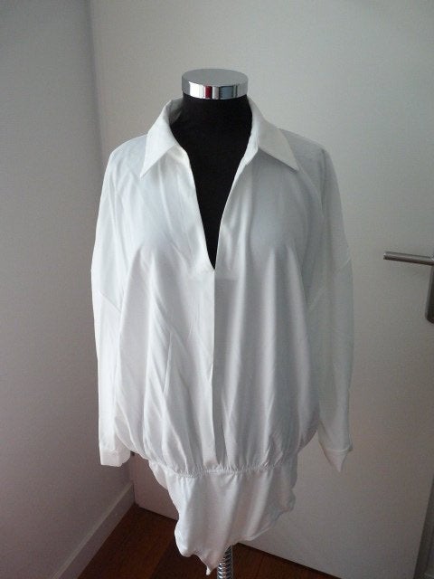 witte wijde blouse en tevens body van maat xxxl, Nieuw, Ophalen of Verzenden, Shein Curve, Blouse of Tuniek