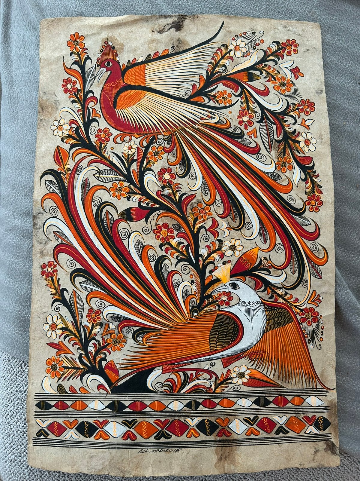 Papel amate Bernabè Diaz Rodriquez, Ophalen of Verzenden