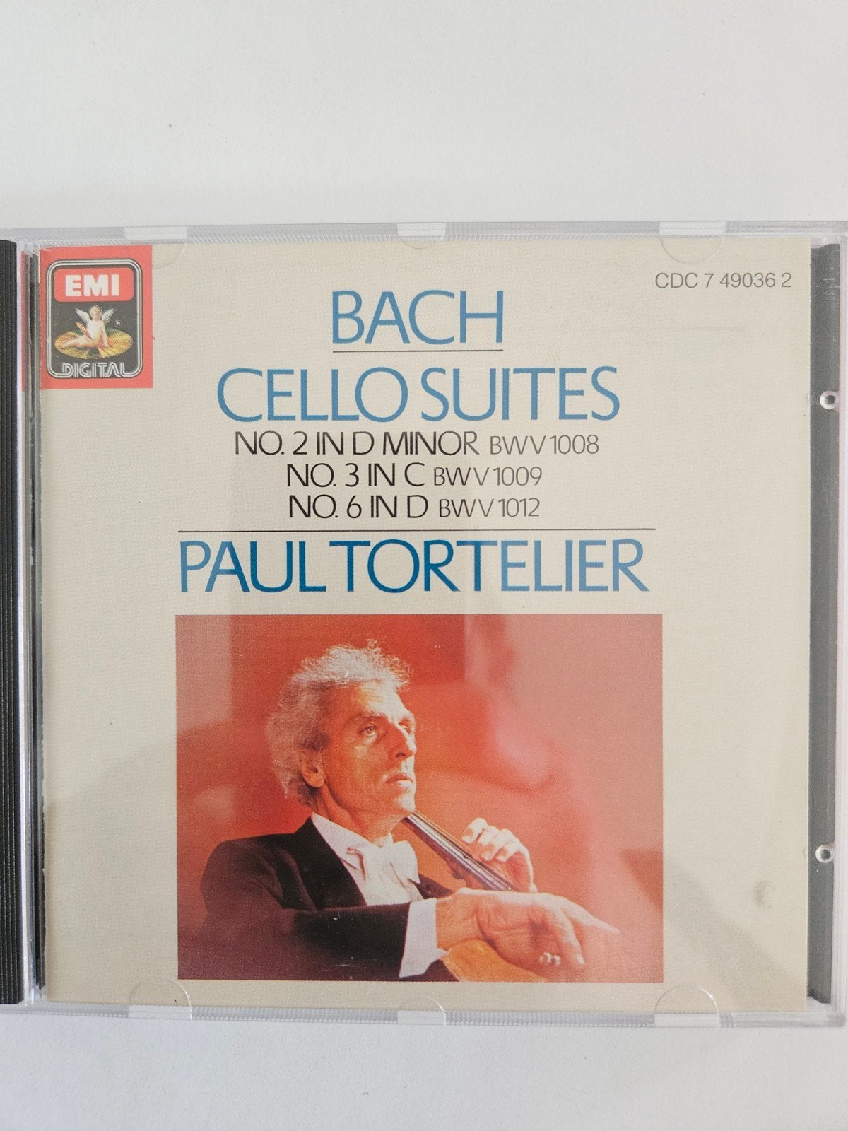 Bach Cello Suites - Paul Tortelier (EMI Digital CD), Soloconcert, Ophalen of Verzenden, Zo goed als nieuw, Inclusief doosje