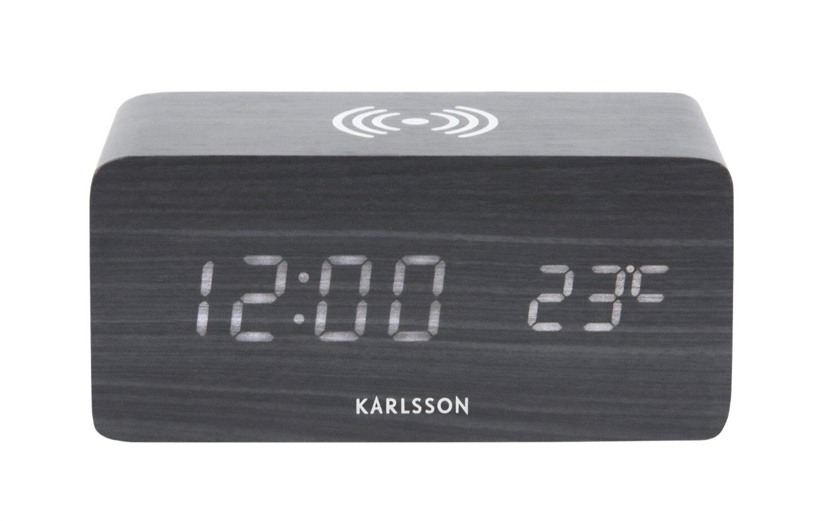 Karlsson Wekker met Draadloos Opladen en Temperatuurweergave, Grijs, Met thermometer, Nieuw, Ophalen of Verzenden