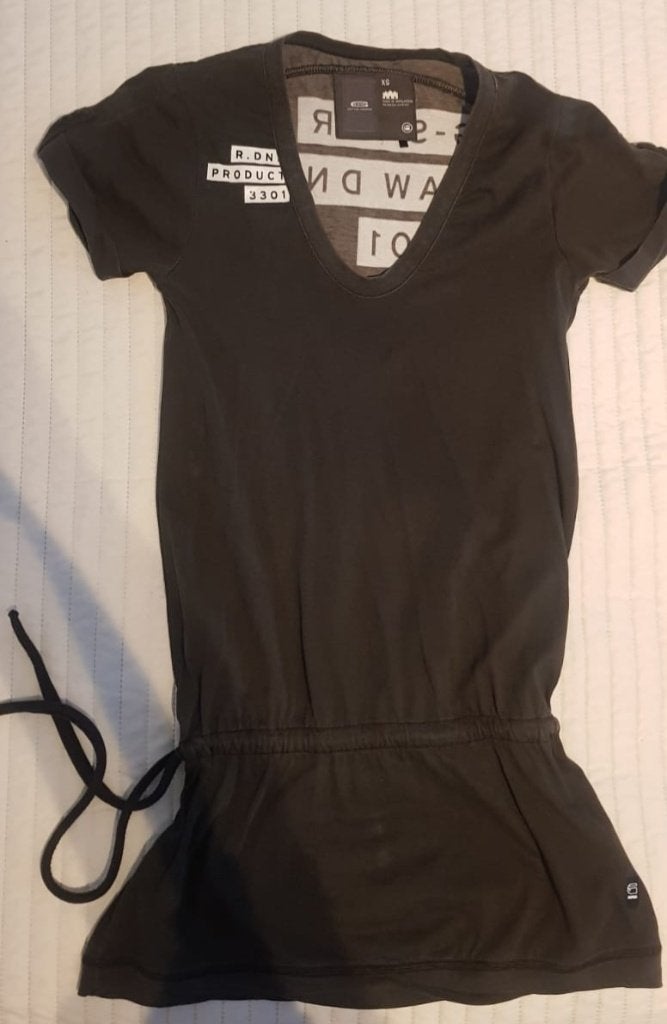 G-star raw jurk maat xs grijs gstar merk jurken jurkje, Kleding | Dames, Jurken, Verzenden, Zo goed als nieuw, Maat 34 (XS) of kleiner