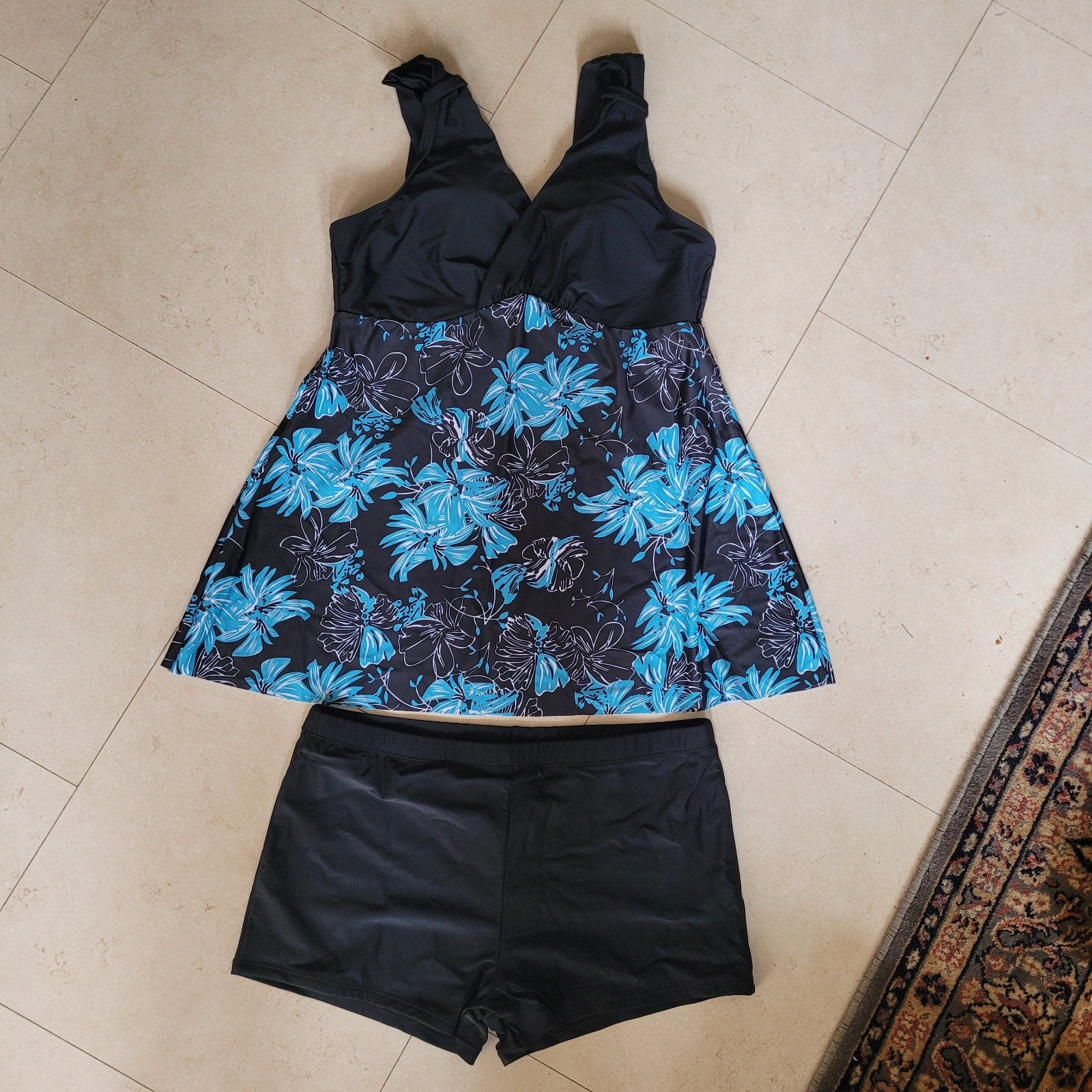 blauw zwart bikini tankinhoud XL Nieuw, Kleding | Dames, Ophalen of Verzenden