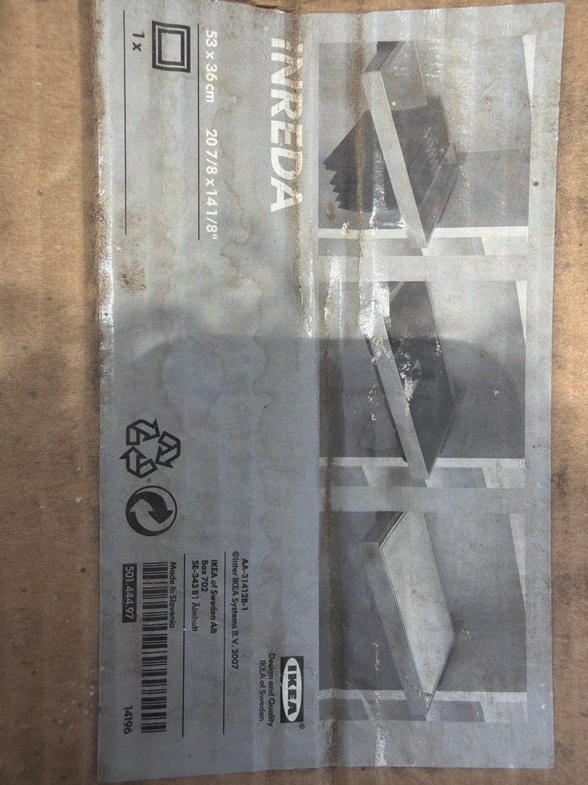 IKEA INREDA Plank 53x36 cm - Nieuw in verpakking, Ophalen, Nieuw