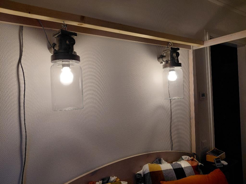 Industriele hanglamp "JAR", Ophalen, Nieuw, Glas, Minder dan 50 cm