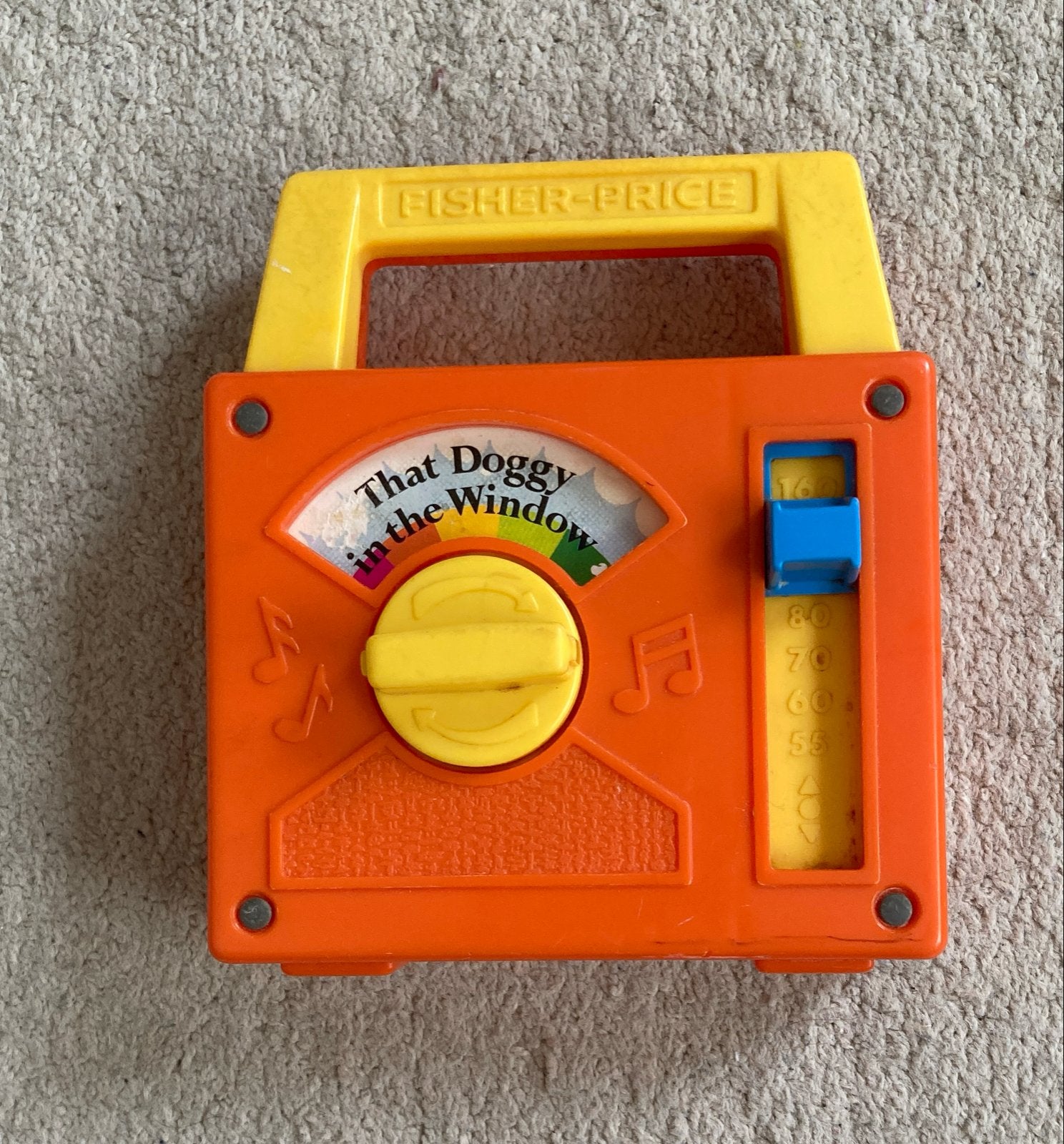 Vintage Fisher-Price Muziekdoosje "That Doggy in the Window", Ophalen of Verzenden, Zo goed als nieuw, Overige typen, Met geluid