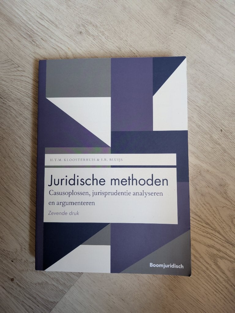 Juridische methoden zevende druk, Boeken, Ophalen, Alpha, Zo goed als nieuw, WO