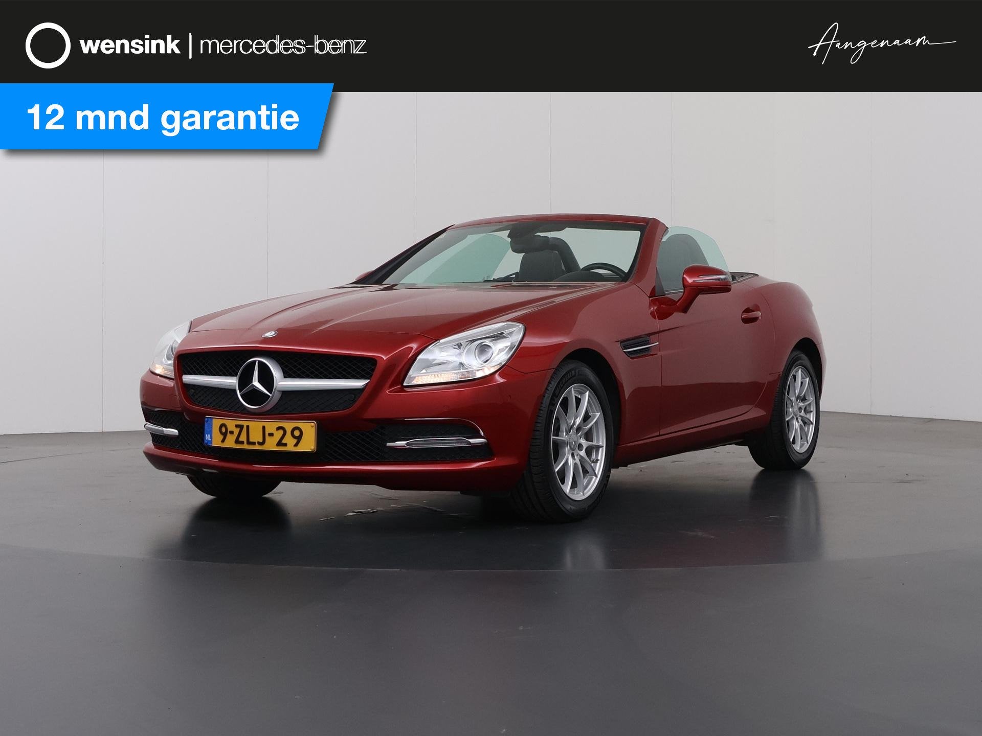 Mercedes-Benz SLK-klasse 200 | Lichtmetalen velgen | Lederen, Auto's, Gebruikt, Zwart, 4 cilinders, Cabriolet