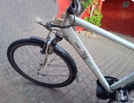 elektrische fiets met MIDDENMOTOR, Gebruikt, 59 cm of meer, 50 km per accu of meer, Ophalen