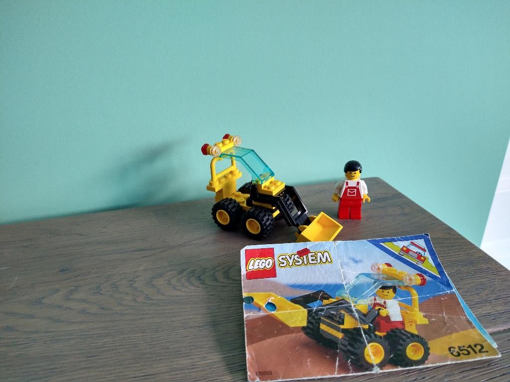 Lego Town 6512 Digger graafmachine vintage, Ophalen of Verzenden, Zo goed als nieuw, Complete set, Lego