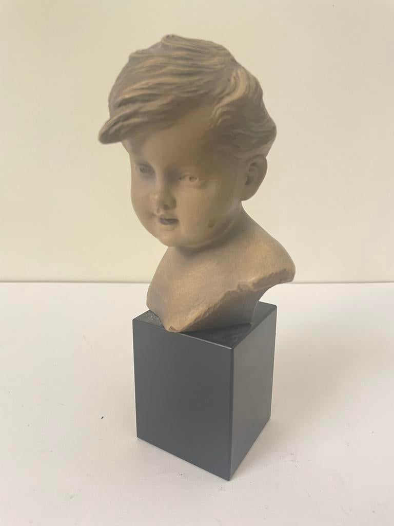 Comanin Buste van Jongen - Antwerpen Zuid - Auguste Carli., Antiek en Kunst, Ophalen of Verzenden