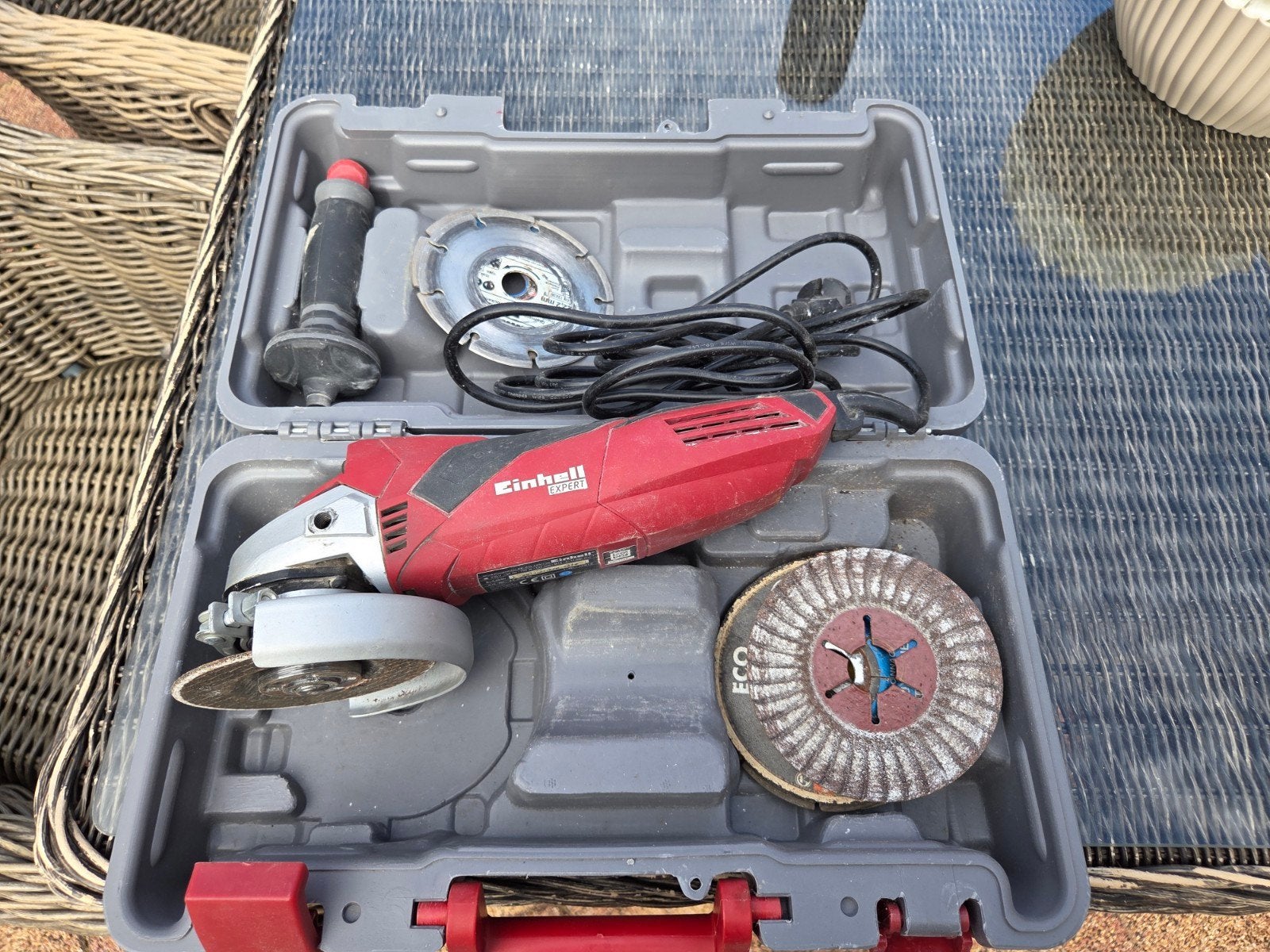Einhell TE-AG 125/750 Slijptol 220V met koffer, Ophalen of Verzenden, Gebruikt